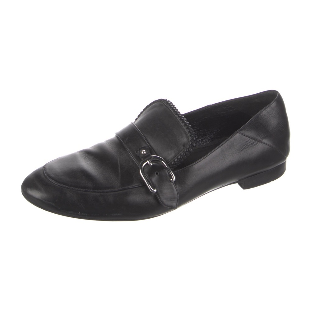 Black Longchamp Leather Loafers Sz 10/ IT 40